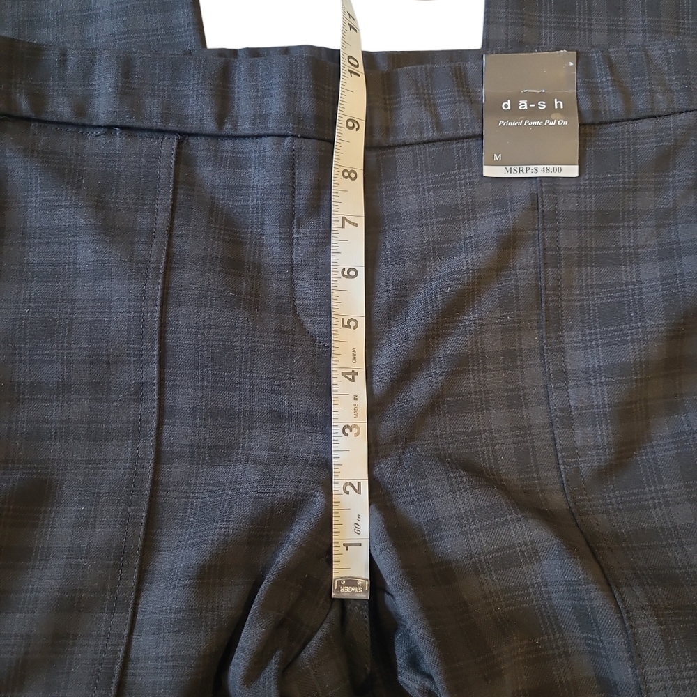 Women's Dash Ponte Plaid Leggings Black & Charcoal Med NWT's - Picture 12 of 13